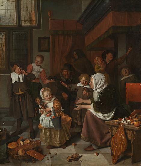 Jan Steen The Feast of St. Nicholas China oil painting art
